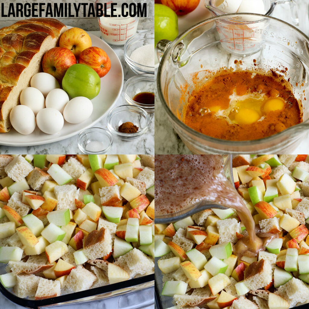 Apple Challah French Toast Casserole | Large Family Breakfast Ideas