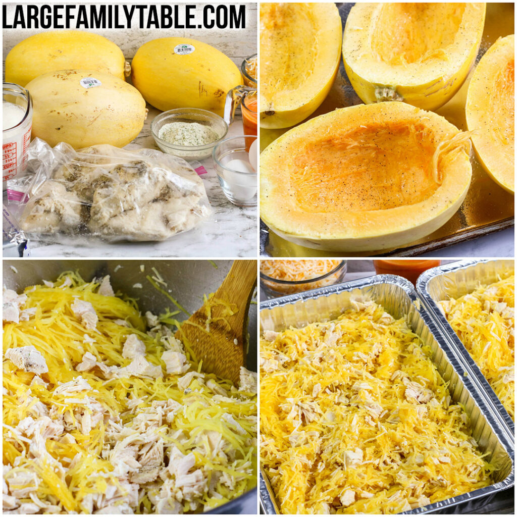 Buffalo Chicken Spaghetti Squash Casserole | Large Family Table Dinners