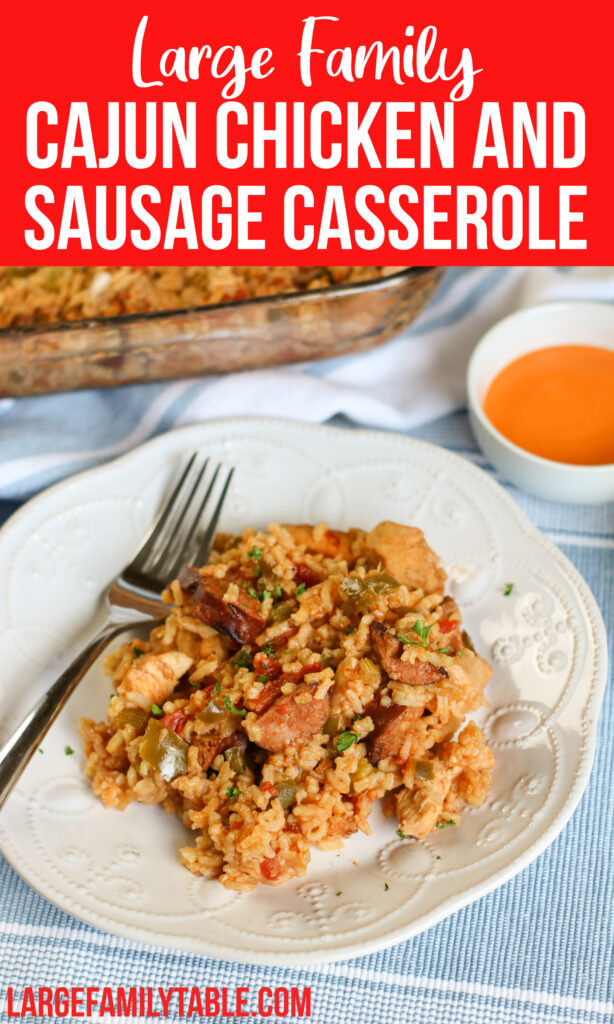 Cajun Chicken and Sausage Casserole | Large Family Meals, Dairy Free