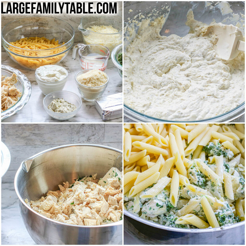 Chicken Spinach and Artichoke Dip Casserole | Large Family Table Casseroles