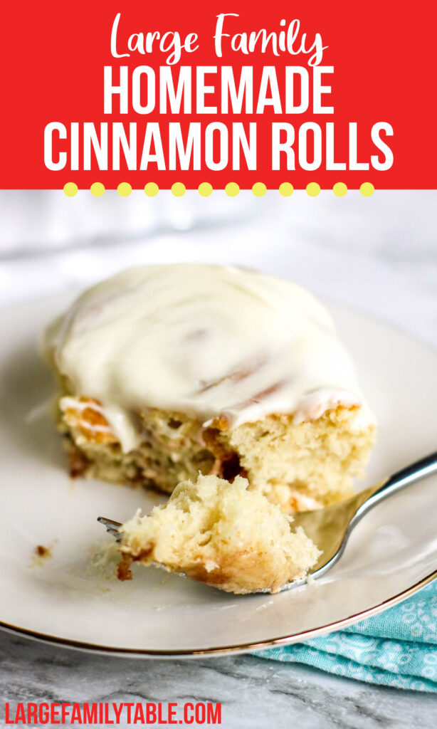Homemade Cinnamon Rolls with Icing | Baking Ideas for Large Families
