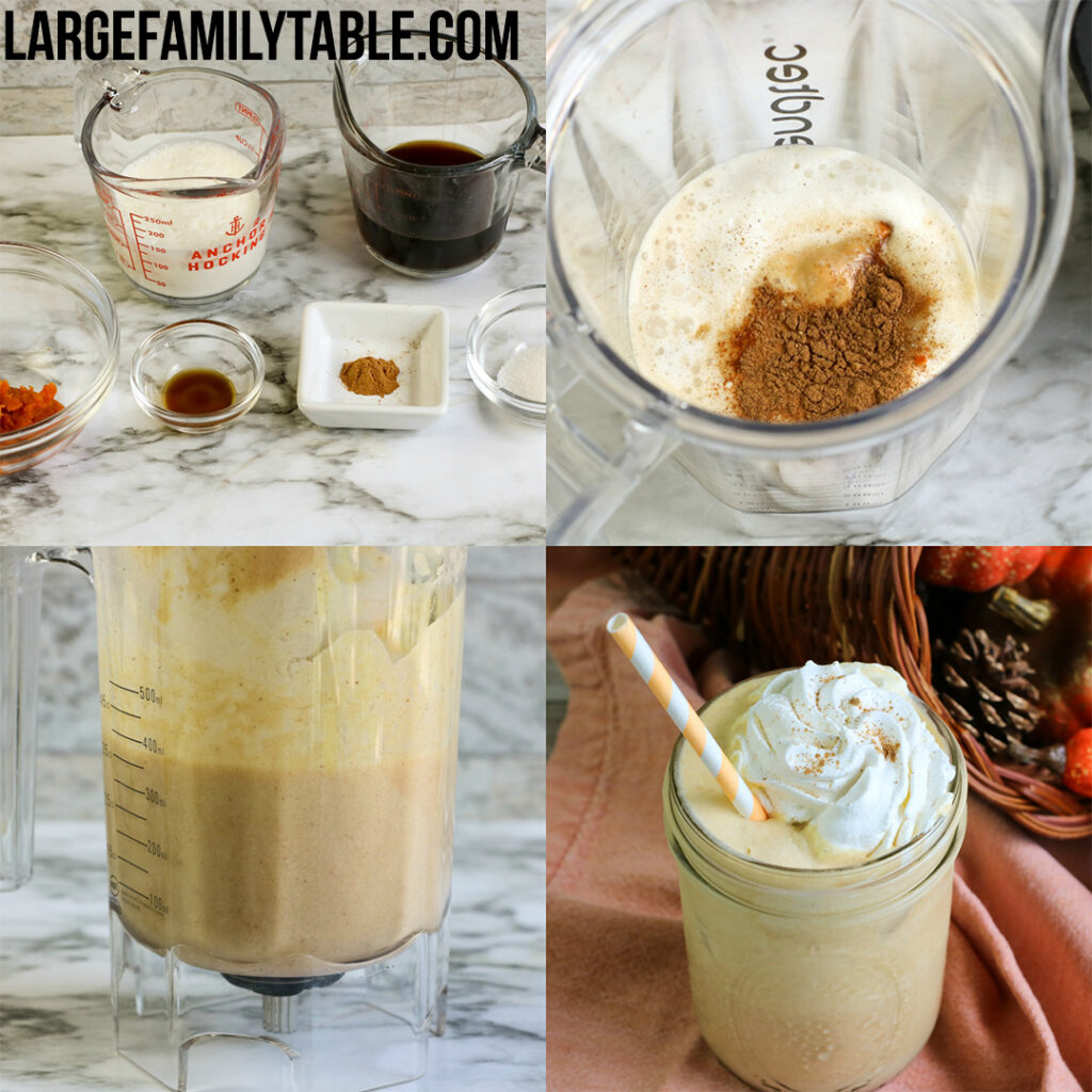 Iced Pumpkin Spice Latte | Large Family Mama Fall Recipes