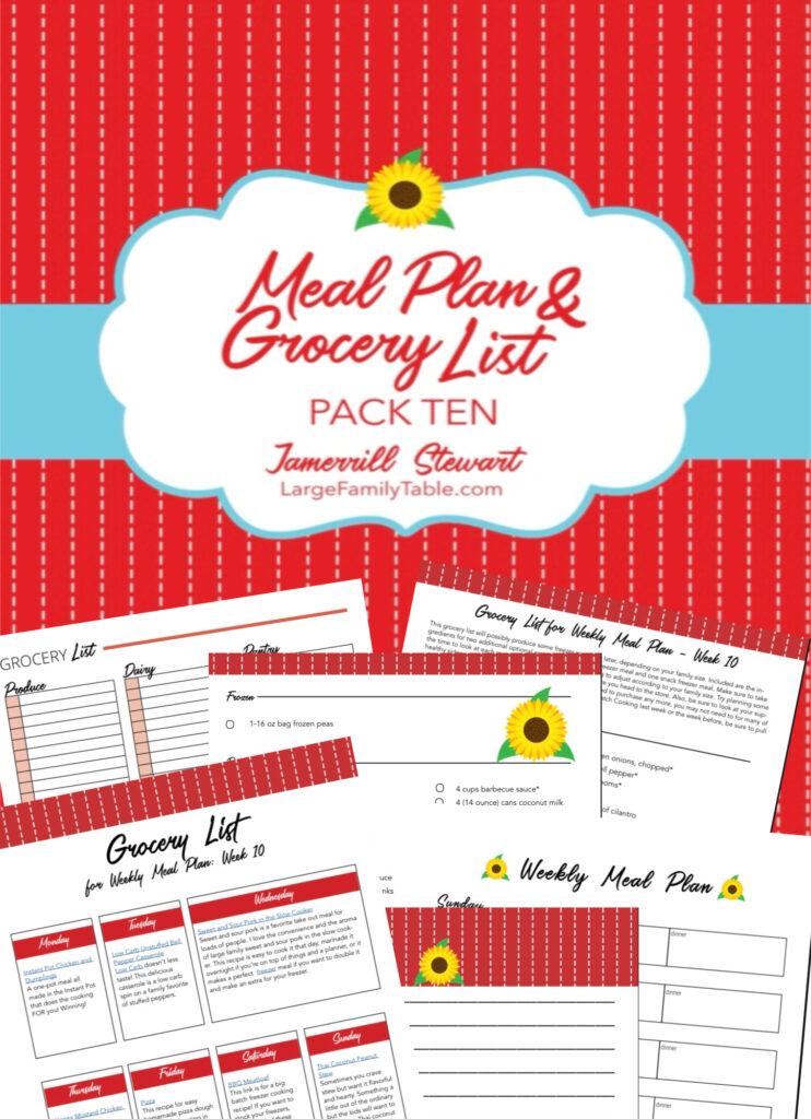 Meal plan pack 10