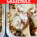 Big Family Low Carb Beef and Peppers Freezer Meal Casserole