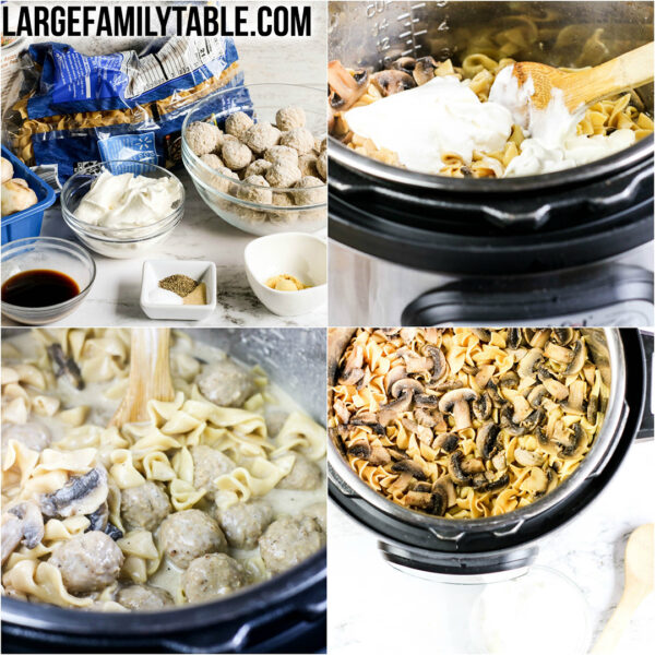 Large Family Instant Pot Meatball Stroganoff Recipe Large Family Table