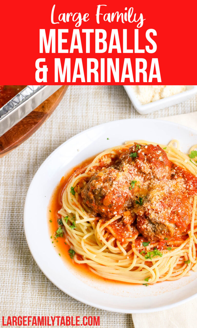 Large Family Meatballs and Marinara Recipe