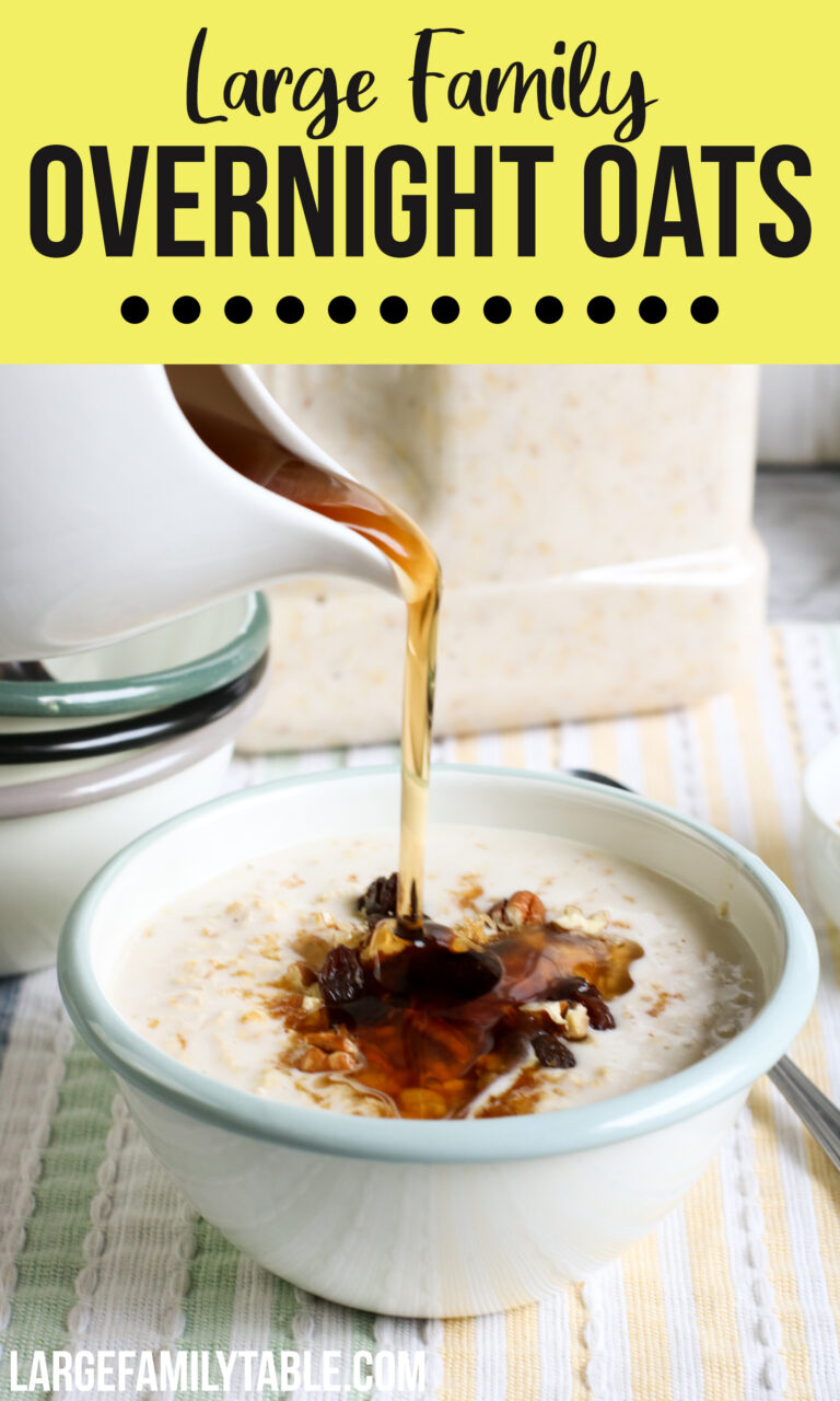 Large Family Make-Ahead Basic Overnight Oats | Large Family Make-Ahead Breakfasts