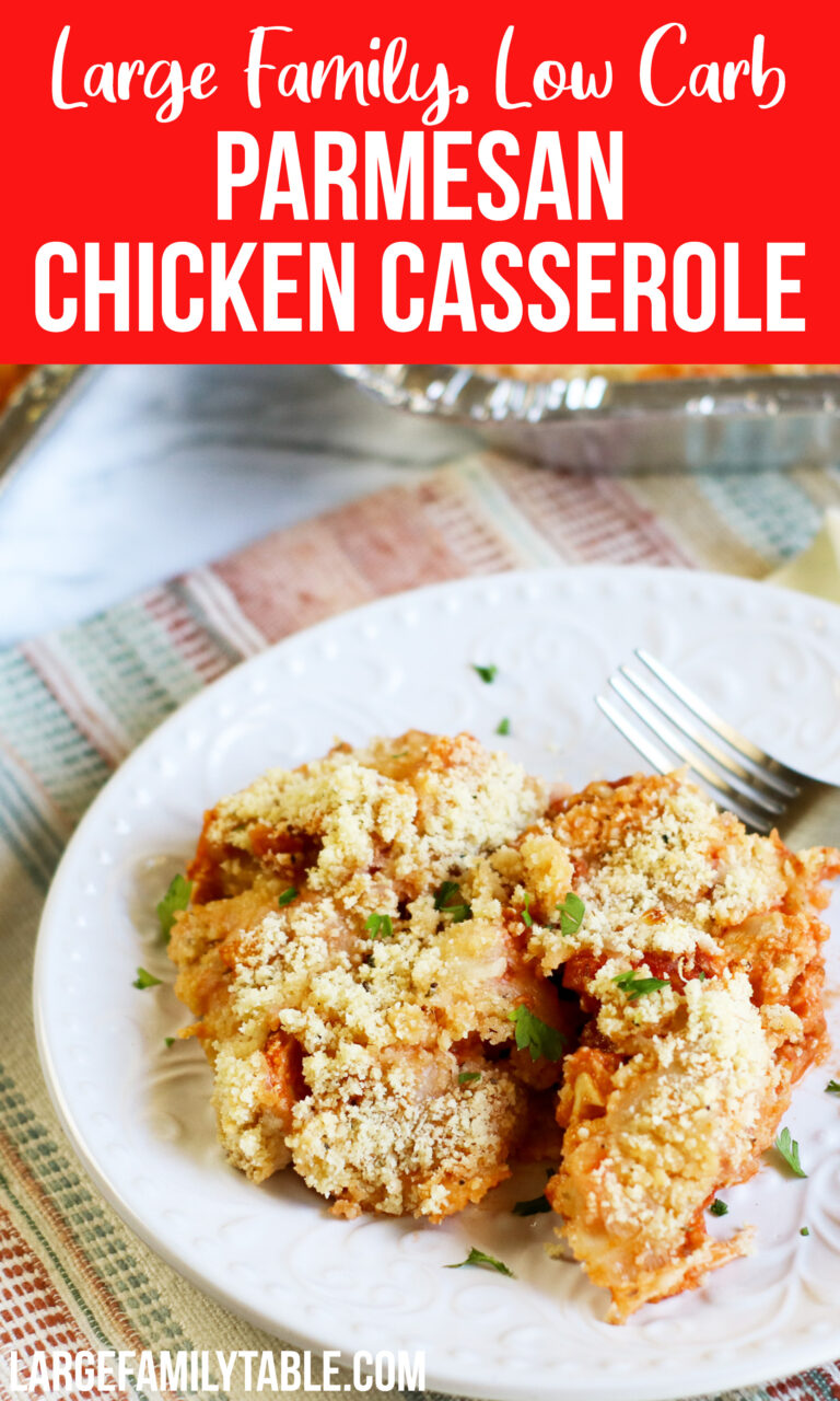 Large Family Low Carb Parmesan Chicken Casserole