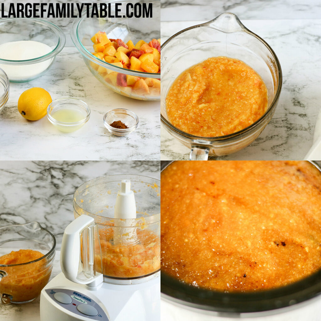 Large Family Slow Cooker Homemade Peach Butter Recipe