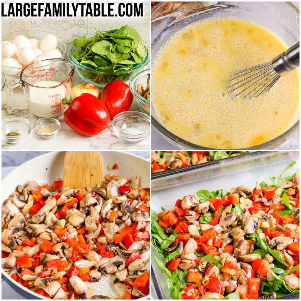 Large Family Vegetable Breakfast Casserole Recipe | Low Carb, THM