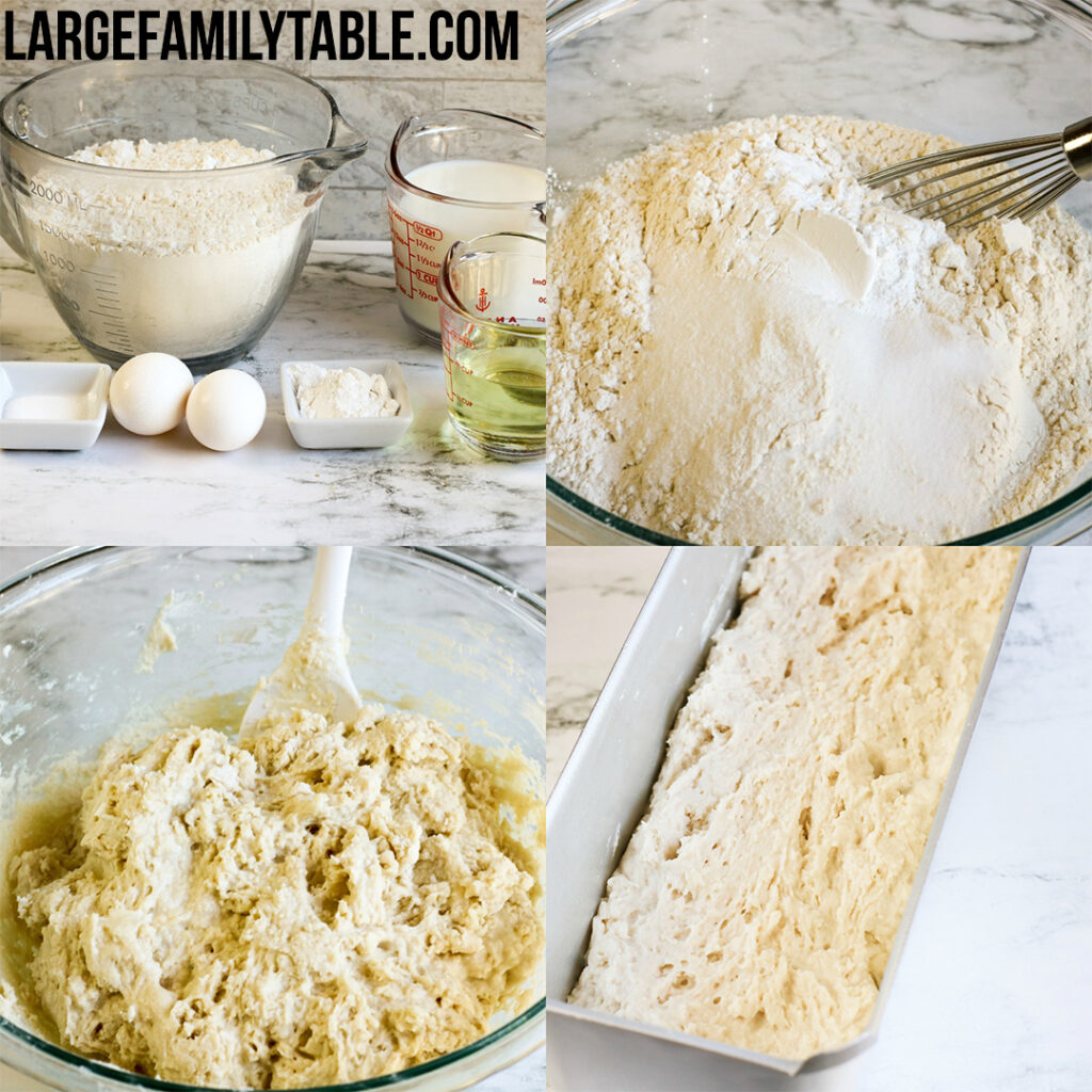 White Bread Without Yeast | Large Family Baking Ideas