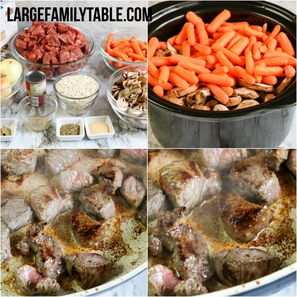 Large Family Slow Cooker Beef and Barley Soup Recipe, Dairy Free