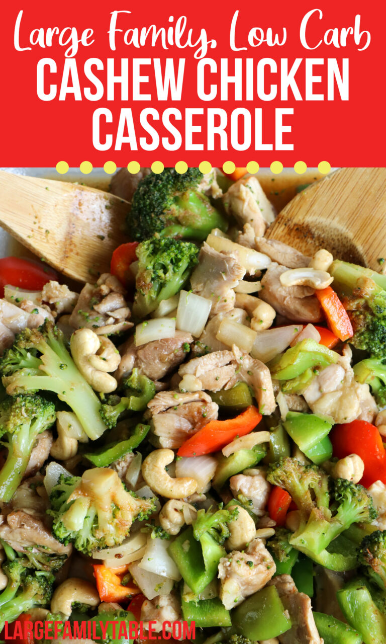 Large Family Low Carb Cashew Chicken Casserole