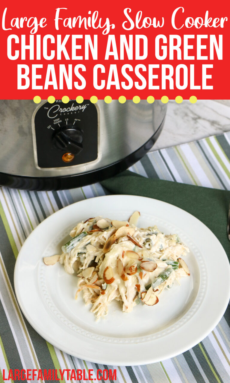 Low Carb Slow Cooker Chicken and Green Beans Casserole Large Family Table