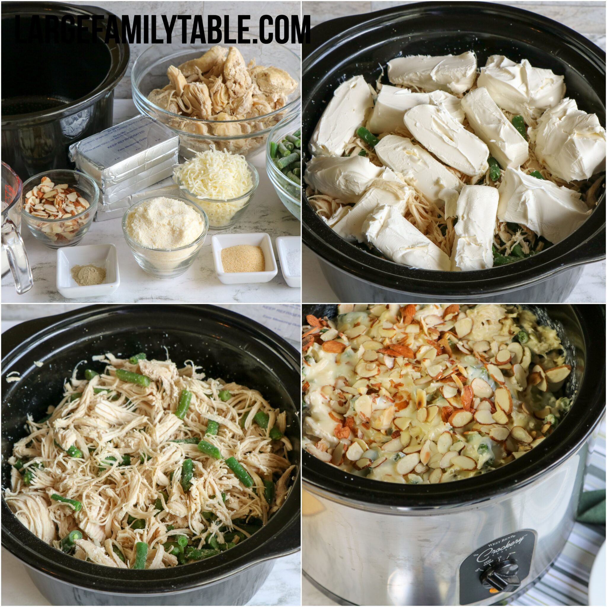 Low Carb Slow Cooker Chicken and Green Beans Casserole Large Family Table