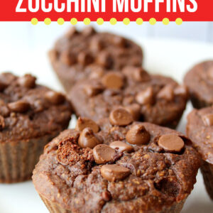 Healthy Double Chocolate Zucchini Muffins