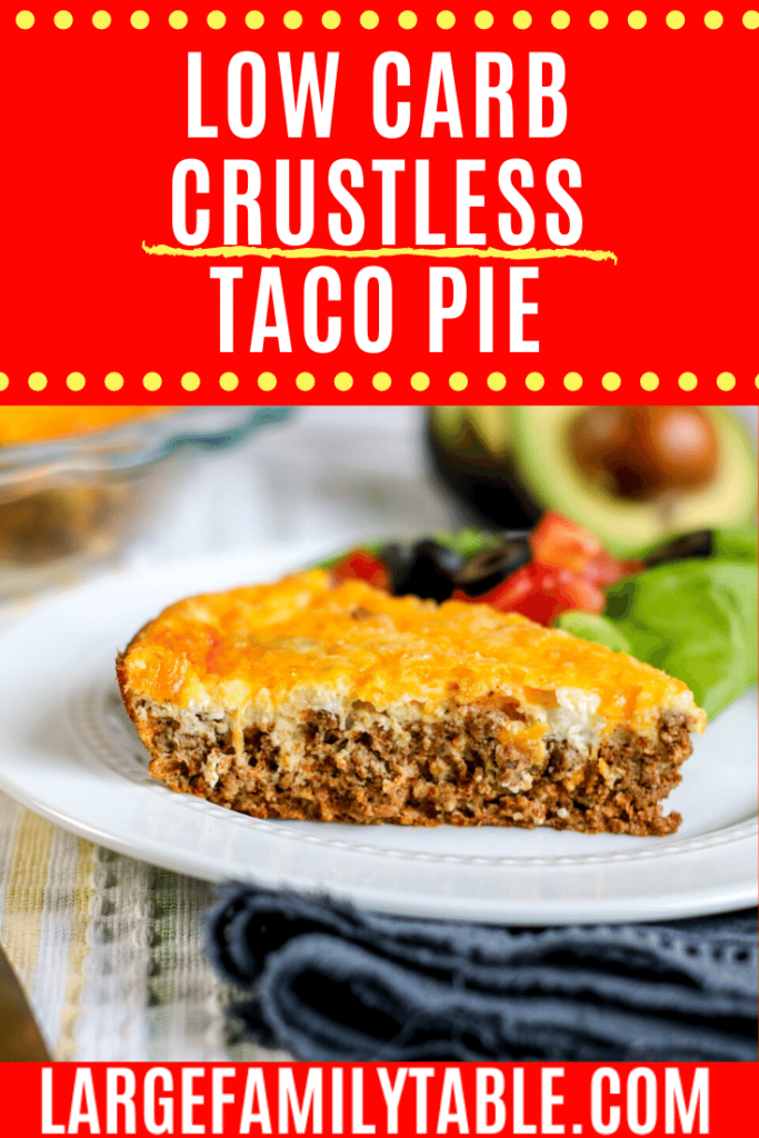 low carb crustless taco pie