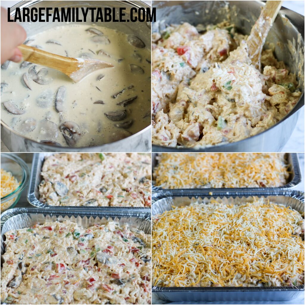 Low Carb King Ranch Casserole Freezer Meal | Large Family Casseroles