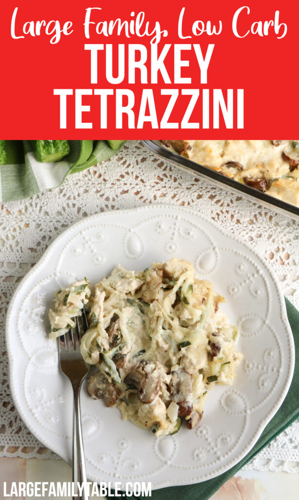  Large Family Low Carb Turkey Tetrazzini | Large Family Holiday Leftover Meal Ideas | Freezer Friendly
