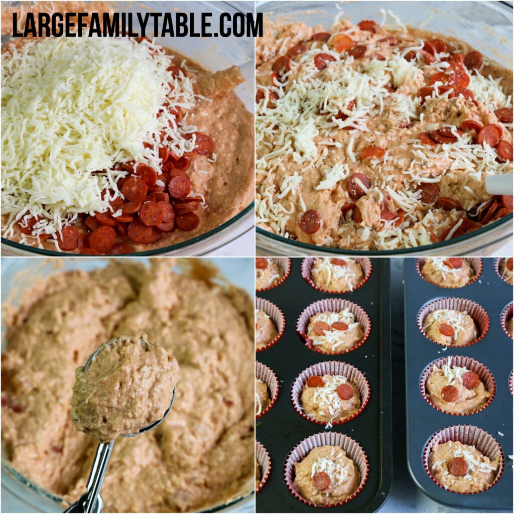 Pepperoni Pizza Muffins | Freezable Lunch Ideas for a Big Family