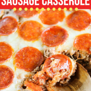 Low Carb Sausage and Pepperoni Casserole