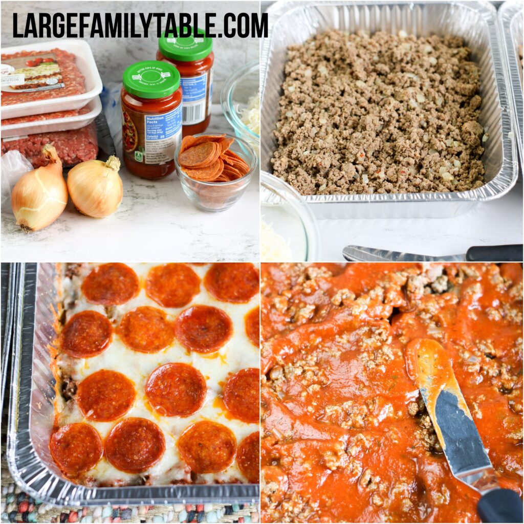 Large Family Low Carb Sausage and Pepperoni Casserole, Keto & THM S (two 9x13 pans!)