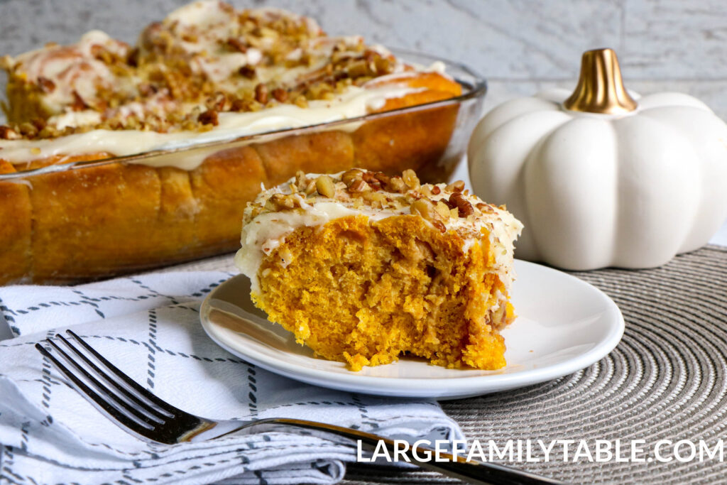 Large Family Pumpkin Cinnamon Rolls