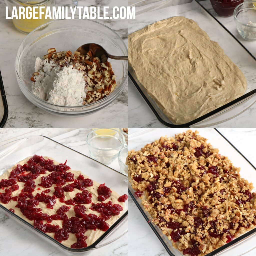 Large Family Banana Cranberry Coffee Cake | Large Family Baking