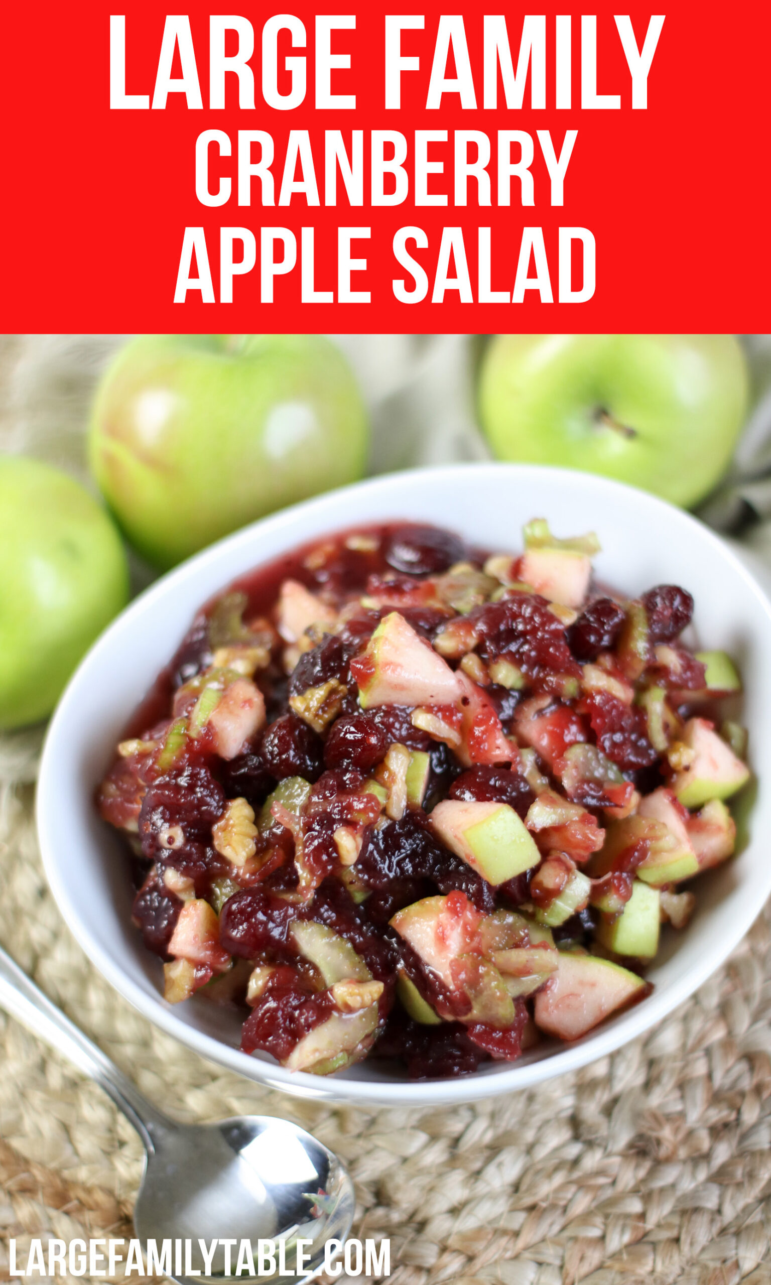 Large Family Cranberry Apple Salad | Sides for Large Families, Dairy Free