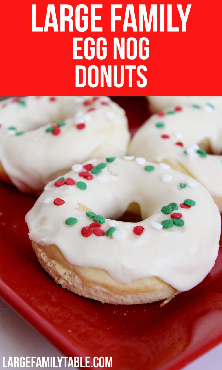 Large Family Egg Nog Donuts