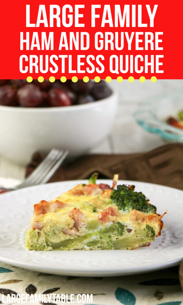 Ham and Gruyere Crustless Quiche
