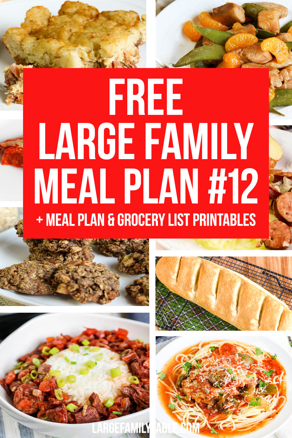 Large Family Meal Plan 12