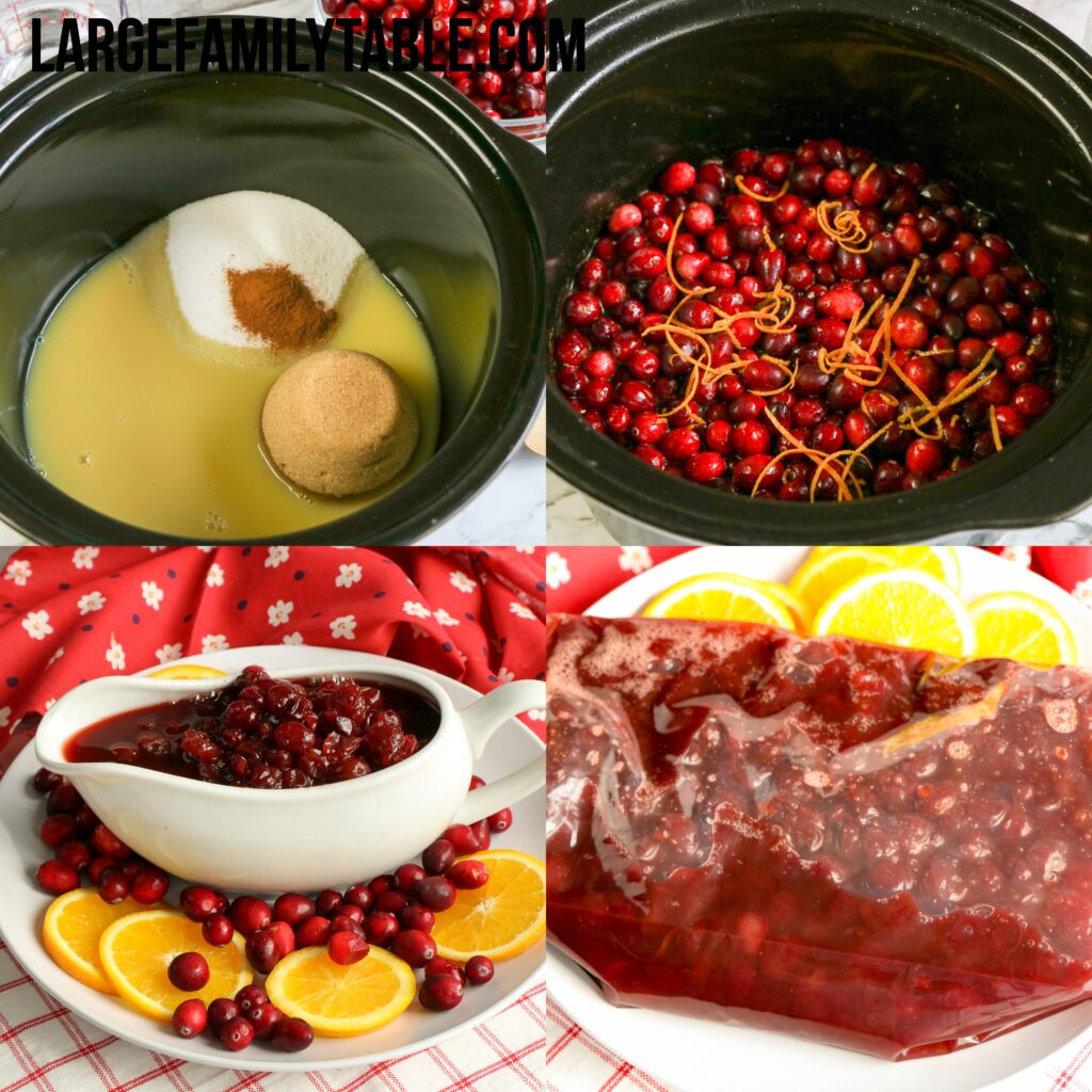 Make-Ahead Slow Cooker Cranberry Sauce | Large Family Sides, Dairy Free & Freezer Friendly, too!
