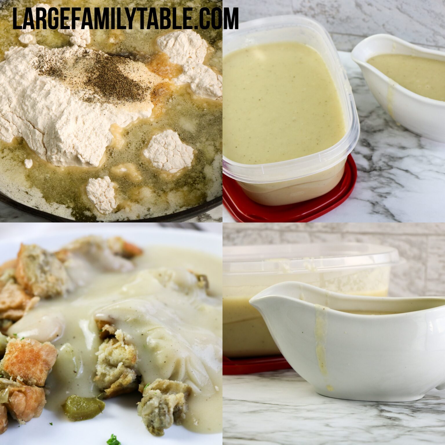 MakeAhead Gravy that You Can FREEZE Sides for a Large Family Large