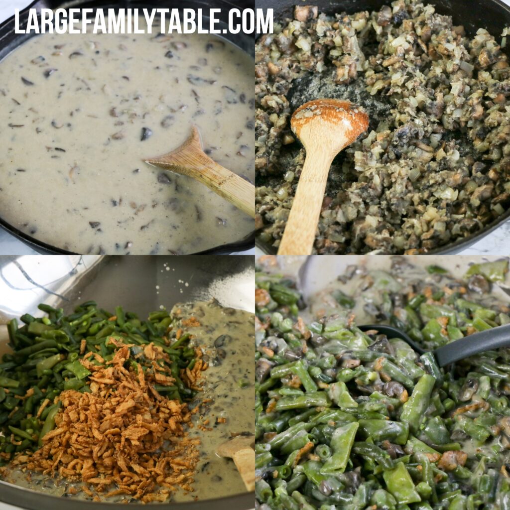 Large Family Make-Ahead Green Bean Casserole from Scratch FREEZABLE | Large Family Casseroles