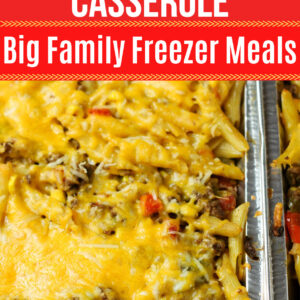 Sloppy Joe Casserole Freezer Meal | Large Family Meals - Large Family Table