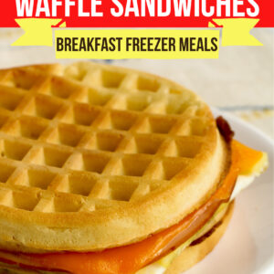 Large Family Ham Egg and Cheese Waffle Sandwiches