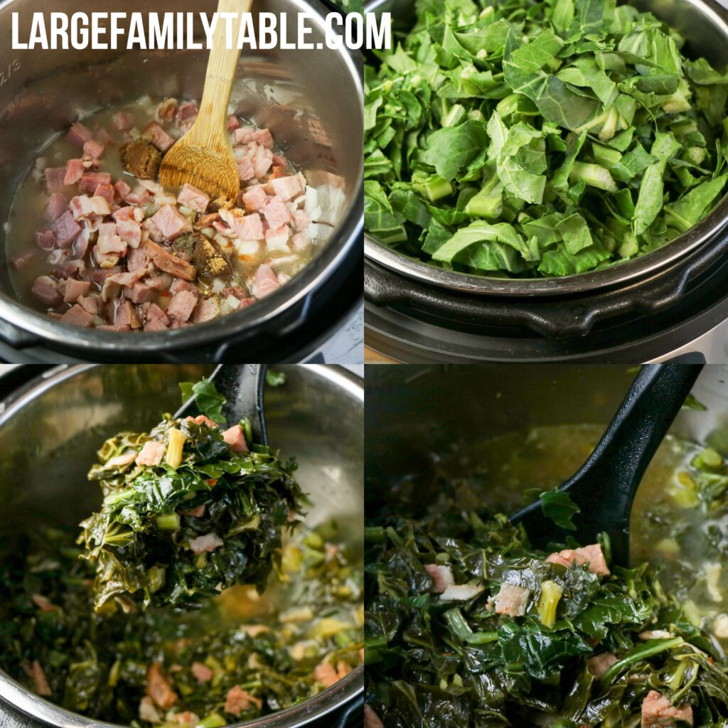 Large Family Instant Pot Collard Greens with Ham | Big Family Sides