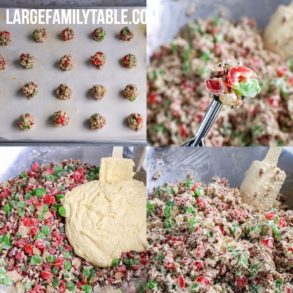 Large Family Make-Ahead Fruitcake Cookies | Holiday Treats for a Big Family, Freezable