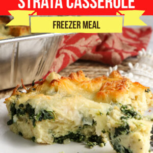 Large Family Spinach and Cheese Strata