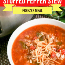 Unstuffed Pepper Soup Freezer Meal - STOCKPILING MOMS™