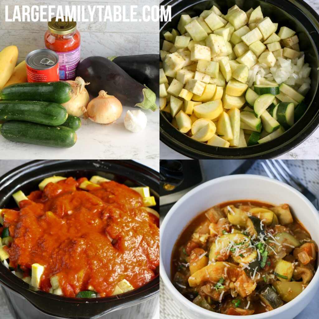 Large Family Ratatouille in the Slow Cooker (also Freezer-Friendly!), Dairy Free