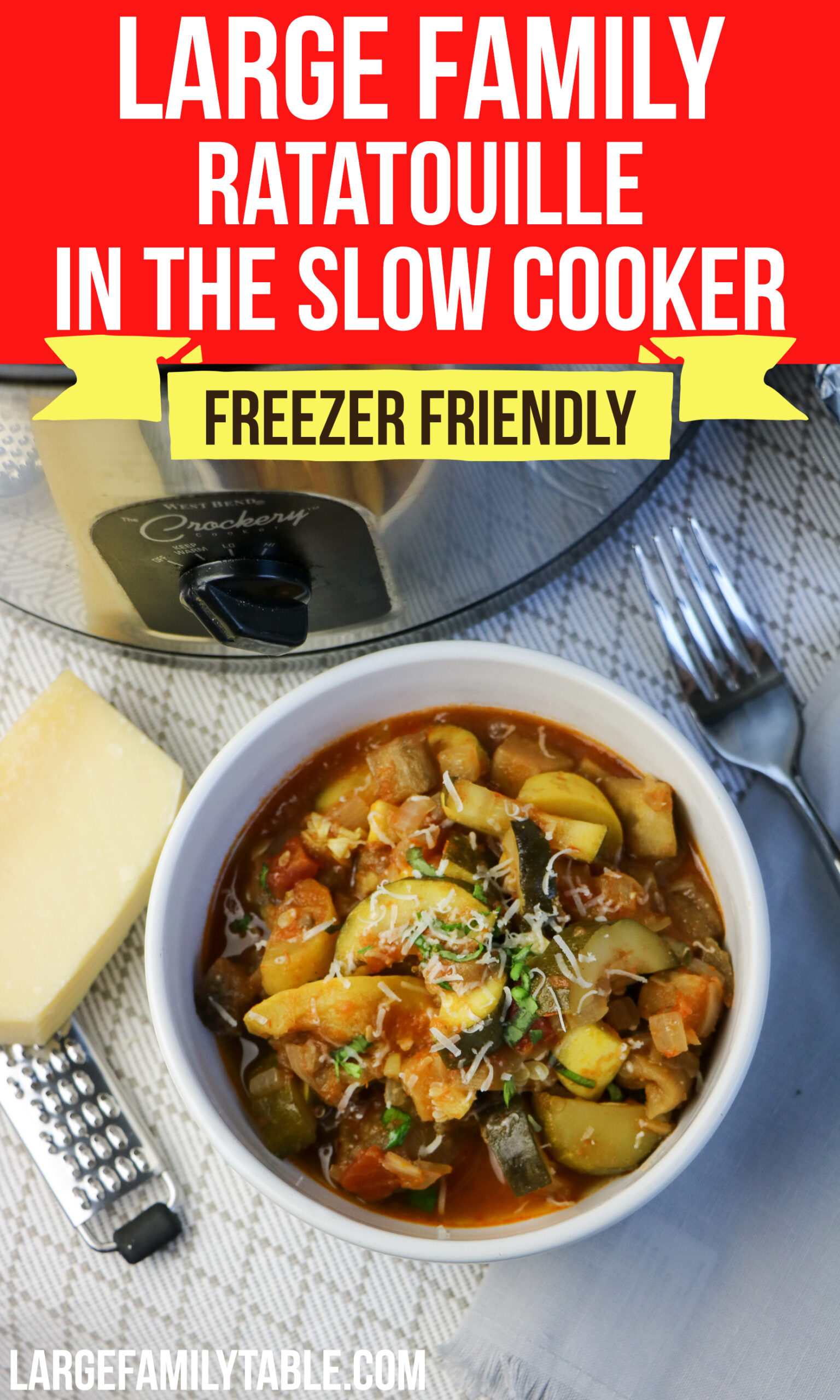 Large Family Ratatouille in the Slow Cooker