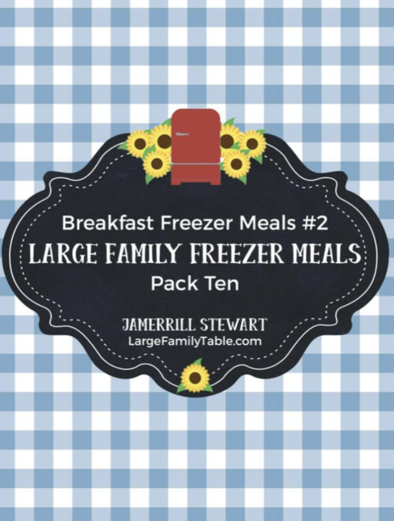 large family breakfast freezer meals pack #2