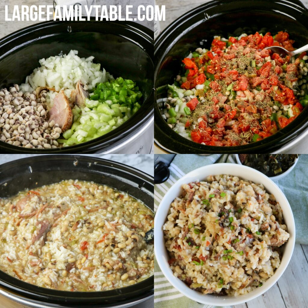 Large Family Slow Cooker Hoppin John | Big Family Meals