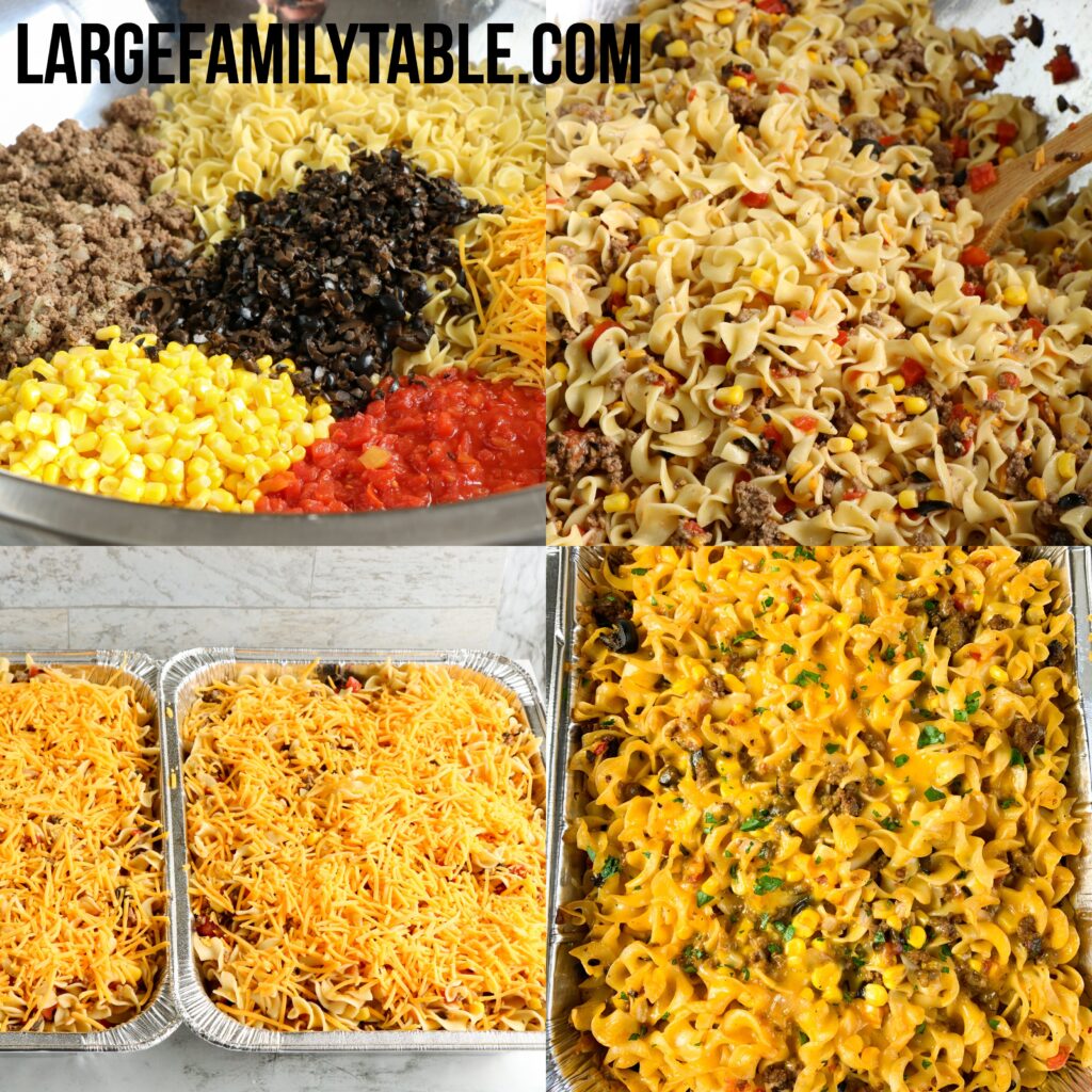 Large Family Hearty Beef and Corn Noodle Casserole