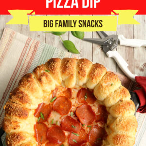 Large Family Cheesy Skillet Pizza Dip