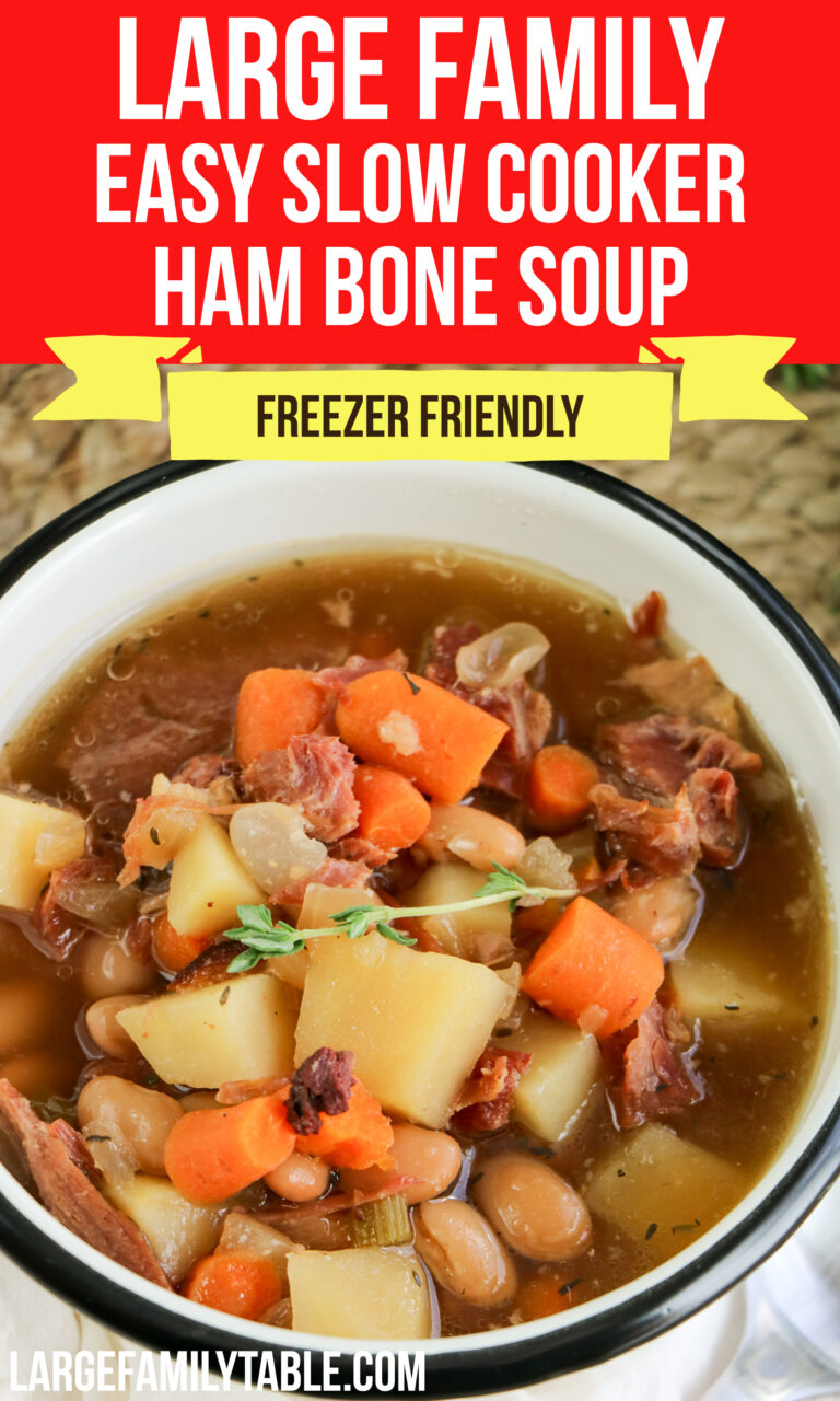Large Family Easy Slow Cooker Ham Bone Soup FreezerFriendly, Dairy