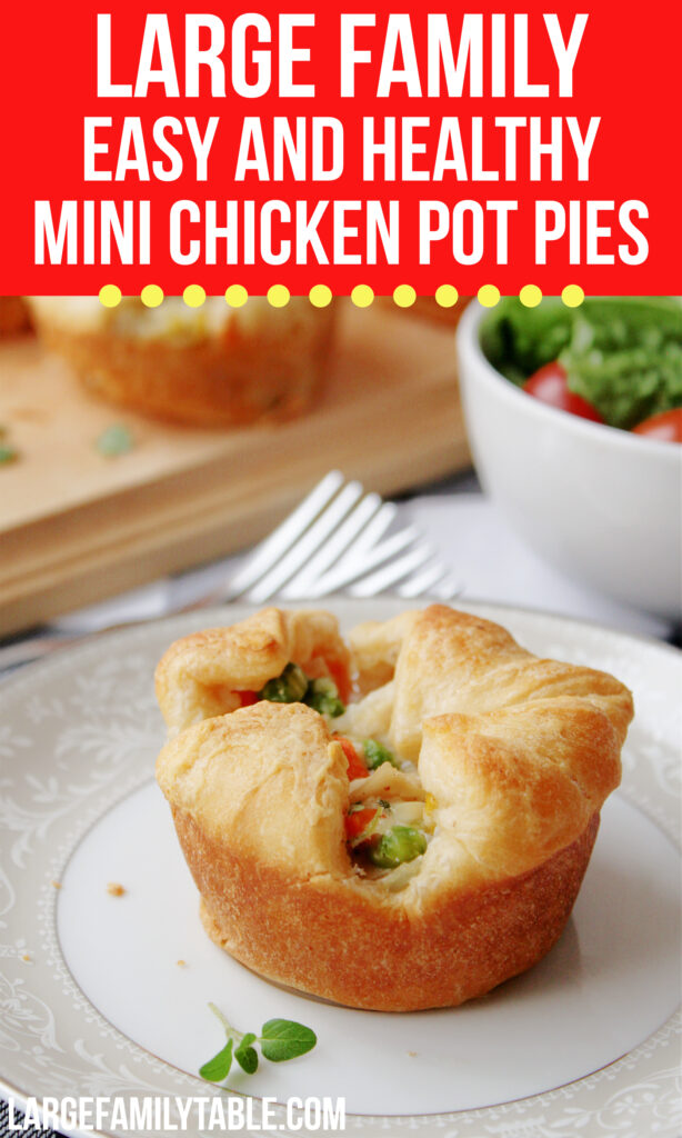 Large Family Healthy & Easy Mini Chicken Pot Pies