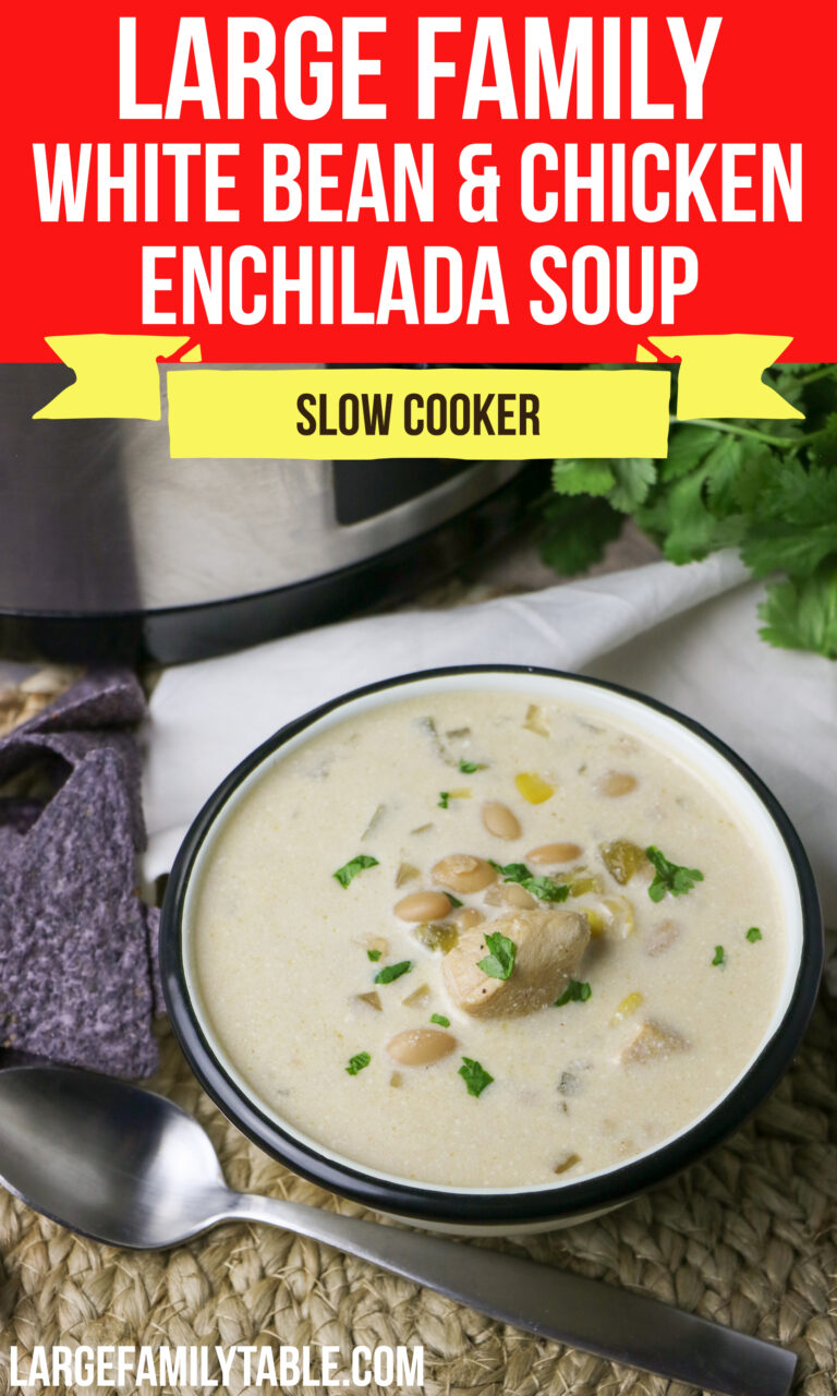 Large Family White Bean and Chicken Enchilada Soup